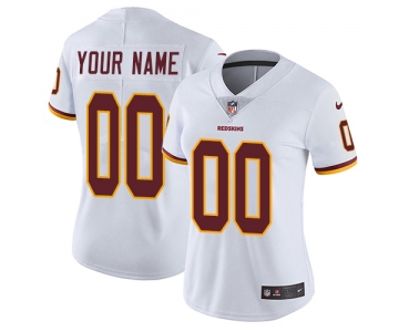 Women's Nike Washington Redskins Road White Customized Vapor Untouchable Limited NFL Jersey