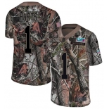 Mens Womens Youth Kids Philadelphia Eagles #1 Jalen Hurts Camo Super Bowl LVII Patch Stitched Limited Rush Realtree Jersey