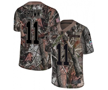 Mens Womens Youth Kids Philadelphia Eagles #11 AJ Brown Camo Super Bowl LVII Patch Stitched Limited Rush Realtree Jersey