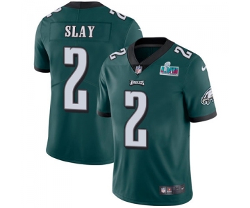 Mens Womens Youth Kids Philadelphia Eagles #2 Darius Slay Jr. Green Team Color Super Bowl LVII Patch Stitched Vapor Untouchable Limited Jersey