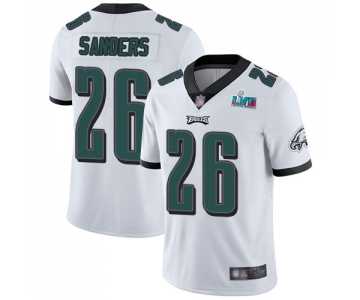 Mens Womens Youth Kids Philadelphia Eagles #26 Miles Sanders White Super Bowl LVII Patch Stitched Vapor Untouchable Limited Jersey