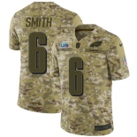 Mens Womens Youth Kids Philadelphia Eagles #6 DeVonta Smith Camo Super Bowl LVII Patch Limited 2018 Salute To Service Jersey