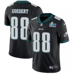 Mens Womens Youth Kids Philadelphia Eagles #88 Dallas Goedert Black Alternate Super Bowl LVII Patch Stitched Vapor Untouchable Limited Jersey
