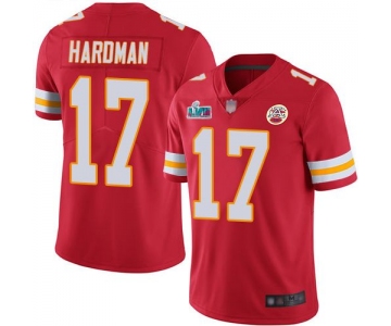 Mens Womens Youth Kids Kansas City Chiefs #17 Mecole Hardman Red Team Color Super Bowl LVII Patch Stitched NFL Vapor Untouchable Limited Jersey