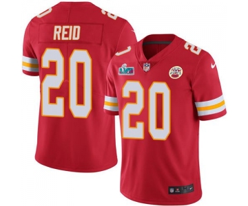 Mens Womens Youth Kids Kansas City Chiefs #20 Justin Reid Red Team Color Super Bowl LVII Patch Vapor Untouchable Limited Jersey