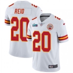 Mens Womens Youth Kids Kansas City Chiefs #20 Justin Reid White Super Bowl LVII Patch Stitched Vapor Untouchable Limited Jersey