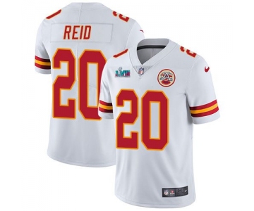 Mens Womens Youth Kids Kansas City Chiefs #20 Justin Reid White Super Bowl LVII Patch Stitched Vapor Untouchable Limited Jersey