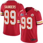 Mens Womens Youth Kids Kansas City Chiefs #99 Khalen Saunders Red Team Color Super Bowl LVII Patch Vapor Untouchable Limited Jersey