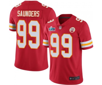 Mens Womens Youth Kids Kansas City Chiefs #99 Khalen Saunders Red Team Color Super Bowl LVII Patch Vapor Untouchable Limited Jersey