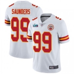 Mens Womens Youth Kids Kansas City Chiefs #99 Khalen Saunders White Super Bowl LVII Patch Vapor Untouchable Limited Jersey