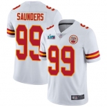 Mens Womens Youth Kids Kansas City Chiefs #99 Khalen Saunders White Super Bowl LVII Patch Vapor Untouchable Limited Jersey