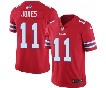 Mens Womens Youth Kids Buffalo Bills #11 Zay Jones Red Stitched NFL Limited Rush Jersey