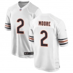 Mens Womens Youth Kids Chicago Bears #2 D.J. Moore White Stitched Game Jersey