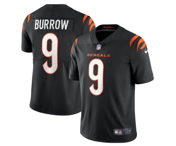 Mens Womens Youth Kids Cincinnati Bengals #9 Joe Burrow Black Vapor Limited Stitched NFL Jersey