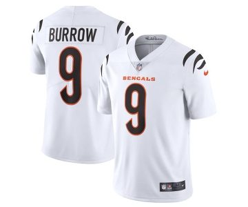 Mens Womens Youth Kids Cincinnati Bengals #9 Joe Burrow White Vapor Limited Stitched NFL Jersey
