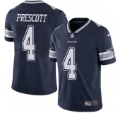Mens Womens Youth Kids Dallas Cowboys #4 Dak Prescott Navy Blue Stitched NFL Vapor Untouchable Limited Jersey