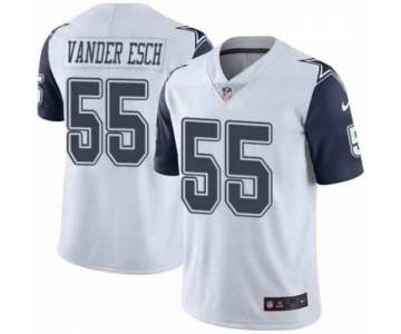 Mens Womens Youth Kids Dallas Cowboys #55 Leighton Vander Esch White Stitched NFL Limited Rush Jersey