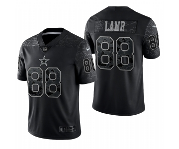 Mens Womens Youth Kids Dallas Cowboys #88 CeeDee Lamb Black Reflective Nike Limited Nike Jersey