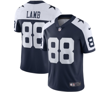 Mens Womens Youth Kids Dallas Cowboys #88 CeeDee Lamb Navy Blue Thanksgiving Stitched NFL Vapor Untouchable Limited Throwback Jersey