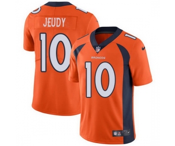 Mens Womens Youth Kids Denver Broncos #10 Jerry Jeudy Orange Vapor Limited Jersey