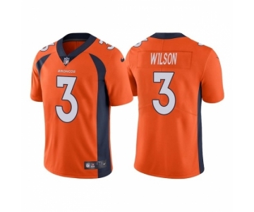 Mens Womens Youth Kids Denver Broncos #3 Russell Wilson Orange Vapor Limited Jersey