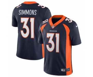 Mens Womens Youth Kids Denver Broncos #31 Justin Simmons Navy Alternate Vapor Limited Jersey