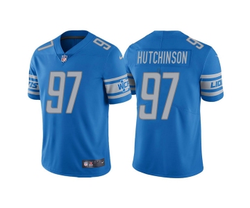 Mens Womens Youth Kids Detroit Lions #97 Aidan Hutchinson Blue Vapor Untouchable Limited Stitched Jersey