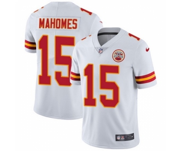 Mens Womens Youth Kids Kansas City Chiefs #15 Patrick Mahomes White Vapor Jersey
