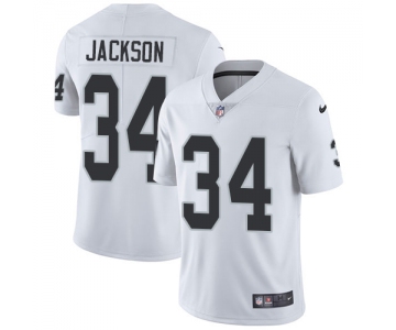 Mens Womens Youth Kids Las Vegas Raiders #34 Bo Jackson Vapor Limited White Jersey