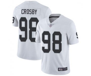 Mens Womens Youth Kids Las Vegas Raiders #98 Maxx Crosby Vapor Limited White Jersey