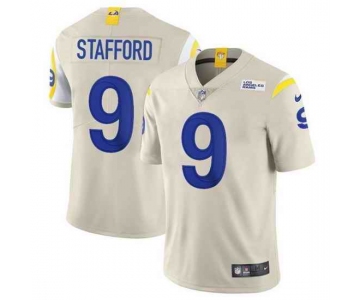 Mens Womens Youth Kids Los Angeles Rams #9 Matthew Stafford Bone Vapor Untouchable Limited Jersey