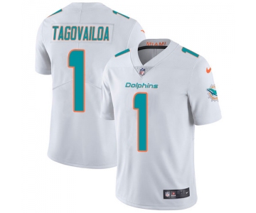 Mens Womens Youth Kids Miami Dolphins #1 Tua Tagovailoa Nike White Vapor Untouchable Limited Jersey