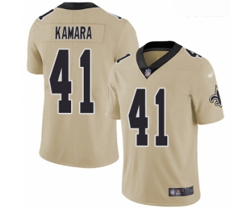 Mens Womens Youth Kids New Orleans Saints #41 Alvin Kamara Gold Stitched Football Limited Inverted Legend Jersey