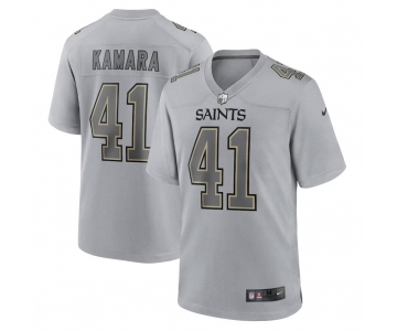 Mens Womens Youth Kids New Orleans Saints #41 Alvin Kamara Gray Atmosphere Fashion Game Jersey