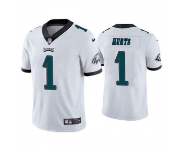 Mens Womens Youth Kids Philadelphia Eagles #1 Jalen Hurts White Stitched Vapor Untouchable Limited Jersey