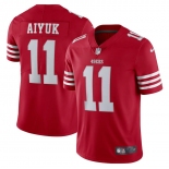Mens Womens Youth Kids San Francisco 49ers #11 Brandon Aiyuk Nike Scarlet Vapor Limited Jersey