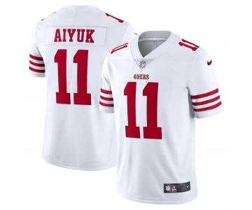 Mens Womens Youth Kids San Francisco 49ers #11 Brandon Aiyuk Nike White Vapor Limited Jersey