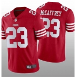 Mens Womens Youth Kids San Francisco 49ers #23 Christian McCaffrey Scarlet Vapor Limited Jersey