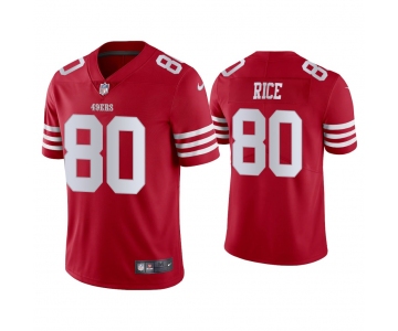 Mens Womens Youth Kids San Francisco 49ers #80 Jerry Rice Nike Scarlet Vapor Limited Jersey