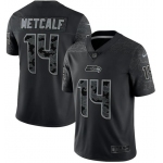 Mens Womens Youth Kids Seattle Seahawks #14 DK Metcalf Nike Black RFLCTV Limited Jersey