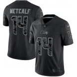 Mens Womens Youth Kids Seattle Seahawks #14 DK Metcalf Nike Black RFLCTV Limited Jersey