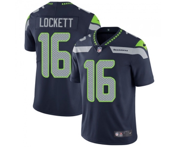 Mens Womens Youth Kids Seattle Seahawks #16 Tyler Lockett Nike Navy Vapor Limited Jersey