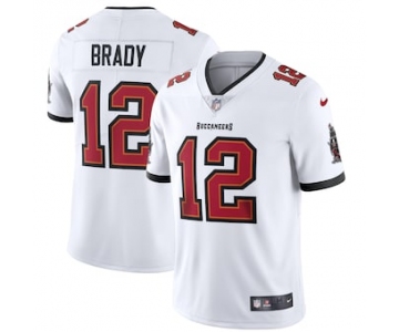 Mens Womens Youth Kids Tampa Bay Buccaneers #12 Tom Brady Nike White Vapor Untouchable Limited Jersey