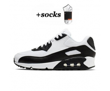 Classic Air Max 90 Running Shoes Athentic Sneakers Day of the Dead All Black White Green Pink Men Women Traine High Quality 36-45 (13) 