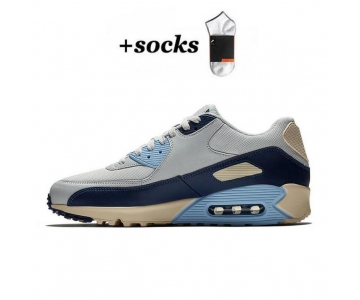 Classic Air Max 90 Running Shoes Athentic Sneakers Day of the Dead All Black White Green Pink Men Women Traine High Quality 36-45 (15) 
