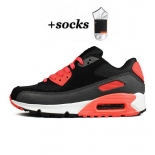 Classic Air Max 90 Running Shoes Athentic Sneakers Day of the Dead All Black White Green Pink Men Women Traine High Quality 36-45 (16) 
