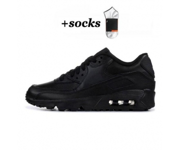 Classic Air Max 90 Running Shoes Athentic Sneakers Day of the Dead All Black White Green Pink Men Women Traine High Quality 36-45 (21) 