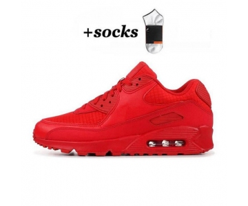 Classic Air Max 90 Running Shoes Athentic Sneakers Day of the Dead All Black White Green Pink Men Women Traine High Quality 36-45 (23) 