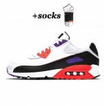 Classic Air Max 90 Running Shoes Athentic Sneakers Day of the Dead All Black White Green Pink Men Women Traine High Quality 36-45 (24) 