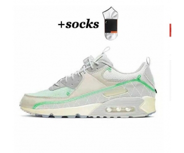 Classic Air Max 90 Running Shoes Athentic Sneakers Day of the Dead All Black White Green Pink Men Women Traine High Quality 40-45 (1) 